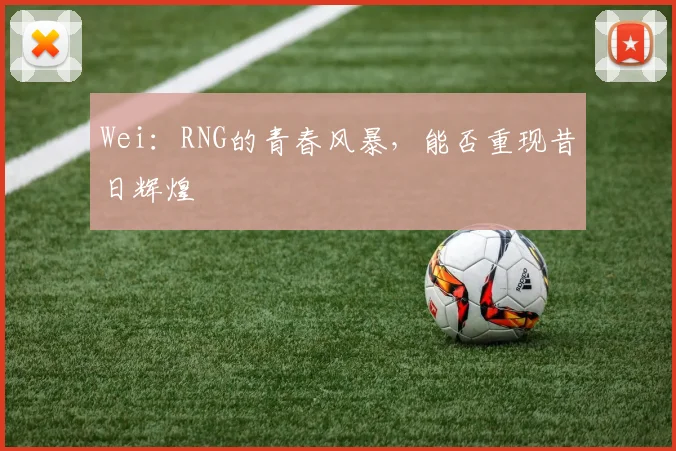 Wei:RNG的青春风暴,能否重现昔日辉煌